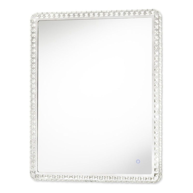 Marilyn Illuminated Rectangular Wall Mirror - 40 Chrome Touch Dimmer