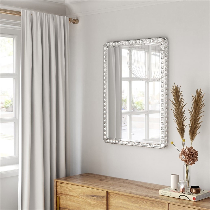 Marilyn Illuminated Rectangular Wall Mirror - 40 Chrome Touch Dimmer