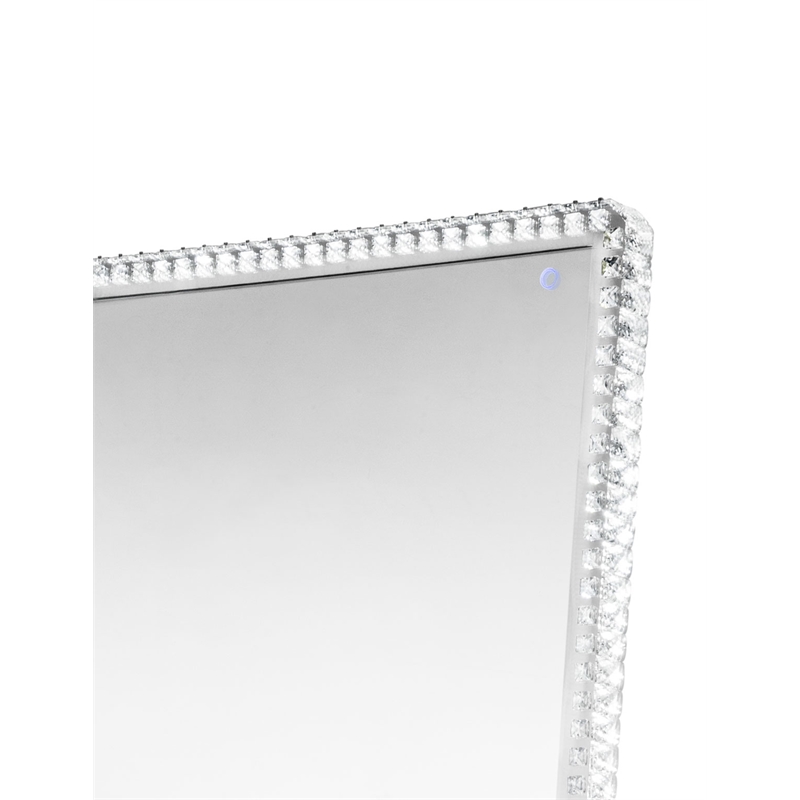 Marilyn Illuminated Leaner Floor Mirror - 71 Chrome On/Off Switch