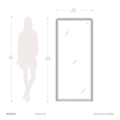 Marilyn Illuminated Leaner Floor Mirror - 71 Chrome On/Off Switch