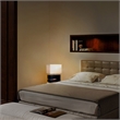 Zen Reclining Table Lamp with Nightlight - 20 Dark Brown Brushed Nickel 4-way Switch