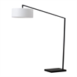 Stretch Arc Floor Lamp - 87 Matte Black Step Switch Rectangular