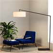Stretch Arc Floor Lamp - 87 Matte Black Step Switch Rectangular