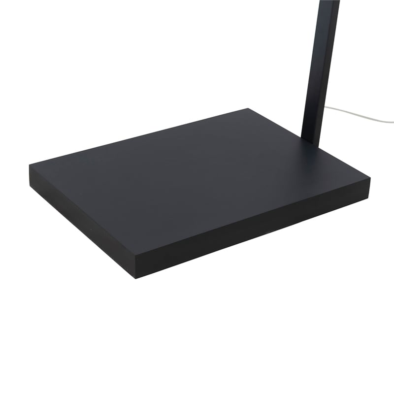 Stretch Arc Floor Lamp - 87 Matte Black Step Switch Rectangular