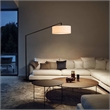 Stretch Arc Floor Lamp - 87 Matte Black Step Switch Rectangular