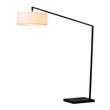 Stretch Arc Floor Lamp - 87 Matte Black Step Switch Rectangular