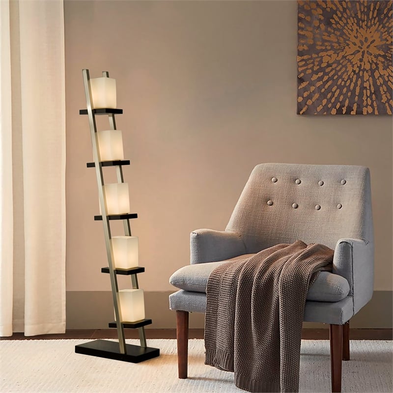 Escalier Floor Lamp - 61 Espresso & Brushed Nickel