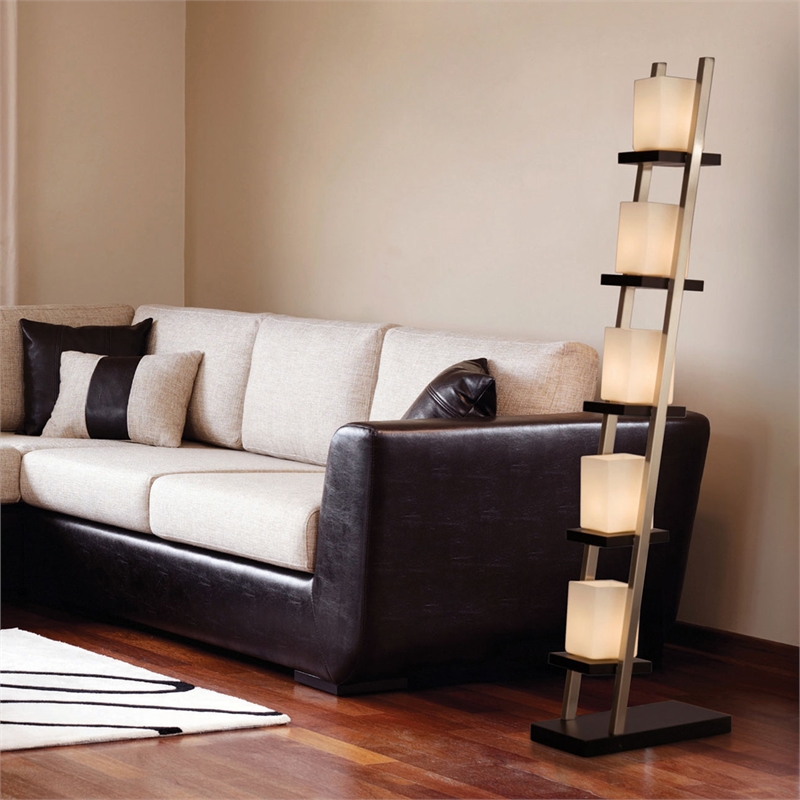 Escalier Floor Lamp - 61 Espresso & Brushed Nickel