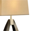 Trina Table Lamp - 30 Pecan Wood Brushed Nickel 3-way Rotary Switch