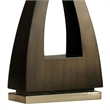Trina Table Lamp - 30 Pecan Wood Brushed Nickel 3-way Rotary Switch