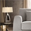 Trina Table Lamp - 30 Pecan Wood Brushed Nickel 3-way Rotary Switch
