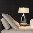 Trina Table Lamp - 30 Pecan Wood Brushed Nickel 3-way Rotary Switch