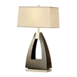 Trina Table Lamp - 30 Pecan Wood Brushed Nickel 3-way Rotary Switch