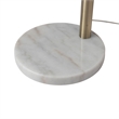Mushroom 5-Light Arc Floor Lamp - Brass White Marble Base Dimmer