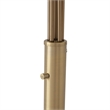 Mushroom 5-Light Arc Floor Lamp - Brass White Marble Base Dimmer