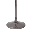 Lollipop Floor Lamp - Black Nickel White Linen Double Shade On/Off Pull Chain