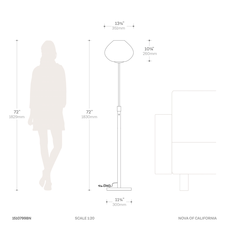 Bloom Torchiere Floor Lamp - Black Nickel Black Marble Base White Satin Shade Dimmer