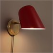 Culver Wall Sconce - Crimson Red Plug-in On/Off Toggle Switch