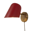 Culver Wall Sconce - Crimson Red Plug-in On/Off Toggle Switch