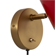 Culver Wall Sconce - Crimson Red Plug-in On/Off Toggle Switch