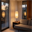 Lollipop Table Lamp - Black Nickel Cashmere Gray Linen Shade On/Off Pull Chain