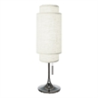 Lollipop Table Lamp in Black Nickel with White Double Linen Shade