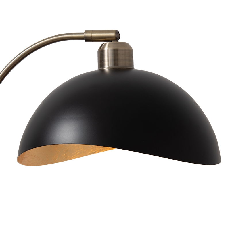 Luna Bella Mini Accent Table Lamp - Brass Black Marble Base Dimmer Switch