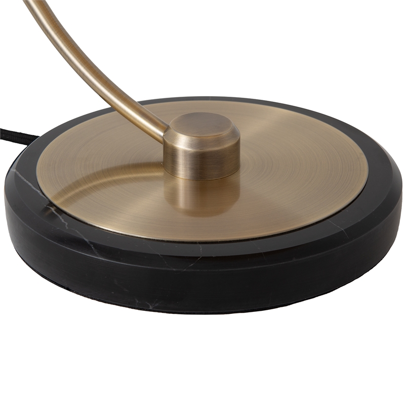 Luna Bella Mini Accent Table Lamp - Brass Black Marble Base Dimmer Switch