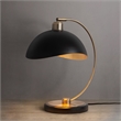 Luna Bella Mini Accent Table Lamp - Brass Black Marble Base Dimmer Switch