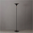 Lodi Torchiere Floor Lamp - Black Gold Leaf Shade Walnut Marble Base Foot Dimmer