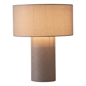 Moonlight Table Lamp - Cashmere Gray Linen Shade Dimmer Switch