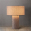 Moonlight Table Lamp - Cashmere Gray Linen Shade Dimmer Switch
