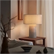 Moonlight Table Lamp - Cashmere Gray Linen Shade Dimmer Switch