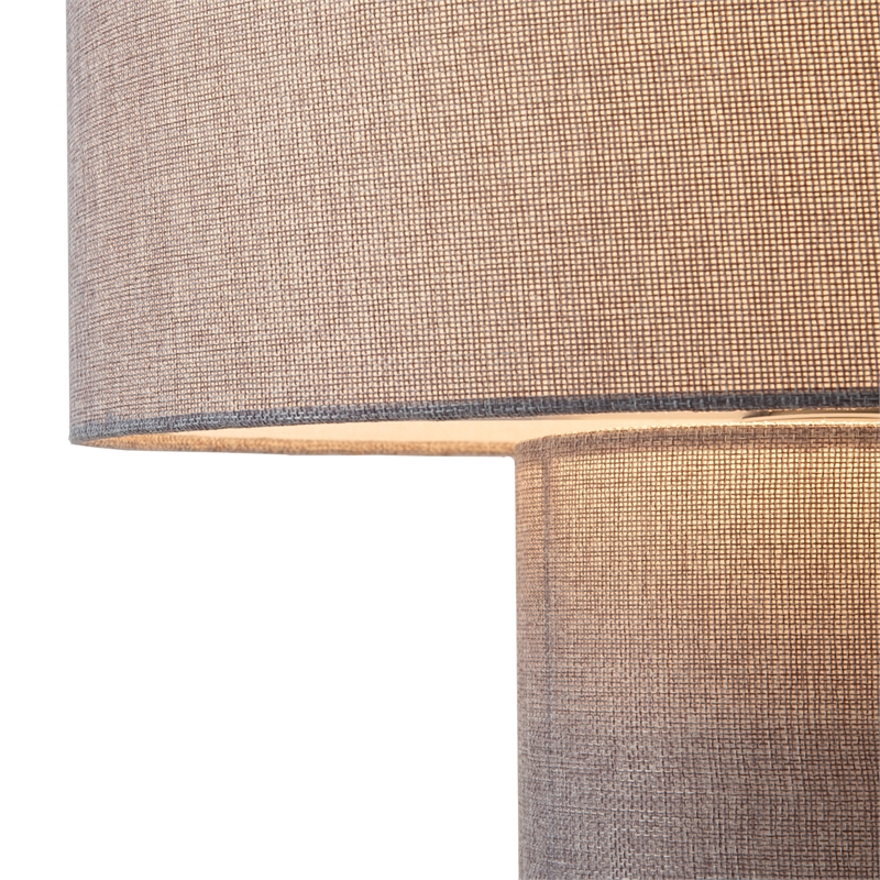Moonlight Table Lamp - Cashmere Gray Linen Shade Dimmer Switch