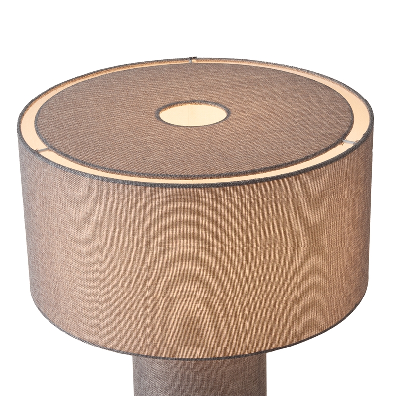 Moonlight Table Lamp - Cashmere Gray Linen Shade Dimmer Switch