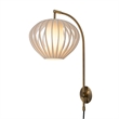 Bloom Plug-in Wall Sconce - Weathered Brass 10