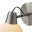 Petaluma Bone Porcelain Wall Sconce - Satin Nickel Plug-in Dimmer