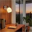 Petaluma Bone Porcelain Wall Sconce - Satin Nickel Plug-in Dimmer