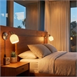 Petaluma Bone Porcelain Wall Sconce - Satin Nickel Plug-in Dimmer