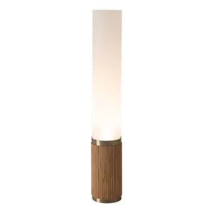 Tambo Cylindro 29&quot Accent Table Lamp Natural Ash Weathered Brass Frosted Acrylic Dimmer Switch