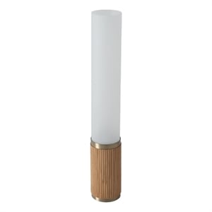 Tambo Cylindro - 29&quot Accent Table Lamp - Natural Ash - Weathered Brass