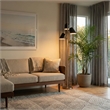 Culver Tree Lamp - Weathered Brass - Matte Black shades