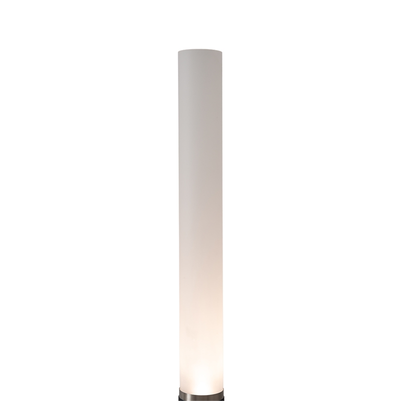 Tambo Cylindro 60 Accent Floor Lamp in Black Oak and Satin Nickel