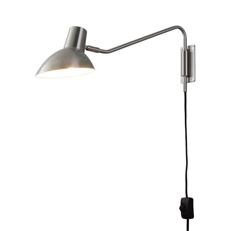 Swing Wall Light - Satin Nickel Plug-in Dimmer Switch