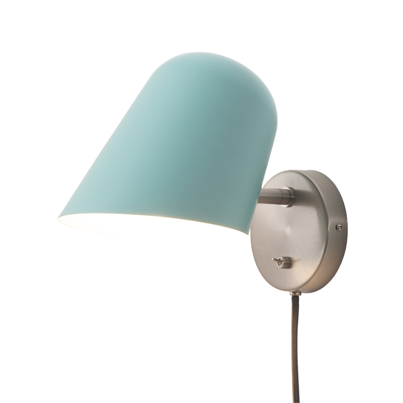 Culver Sconce Satin Nickel Pool Blue