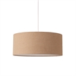 Stretch Pendant - Satin Nickel Burlap Shade Dimmable Bulb Included