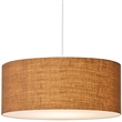 Stretch Pendant - Satin Nickel Burlap Shade Dimmable Bulb Included