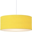 Stretch Pendant - Satin Nickel Mustard Linen Shade Dimmable Bulb Included