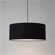 Stretch Pendant - Weathered Brass Black Linen Shade Dimmable Bulb Included