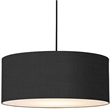 Stretch Pendant - Weathered Brass Black Linen Shade Dimmable Bulb Included